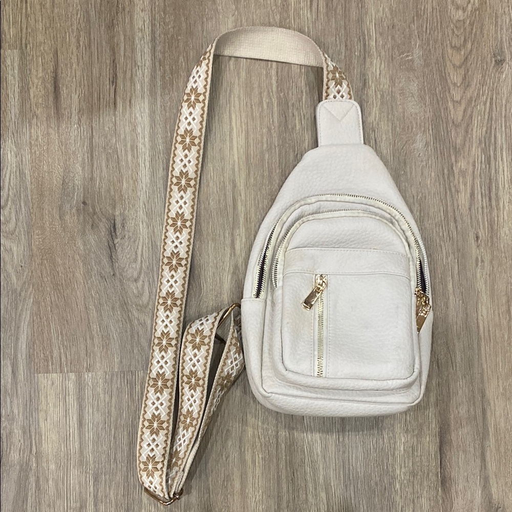 Stylish Cream Sling Bag